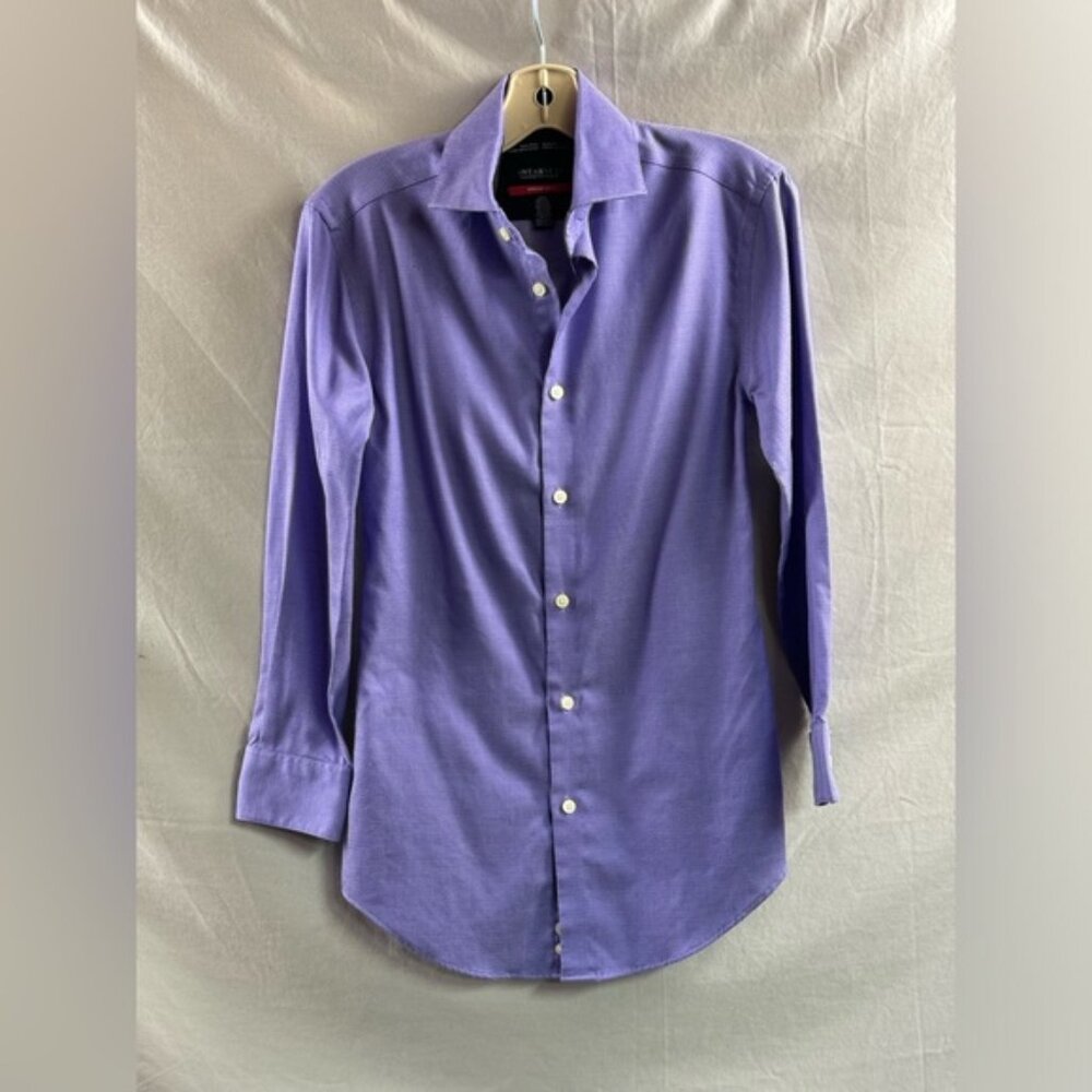 Kenneth Cole No Iron Slim Fit Button Down Shirt Purple